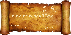 Deutelbaum Valéria névjegykártya